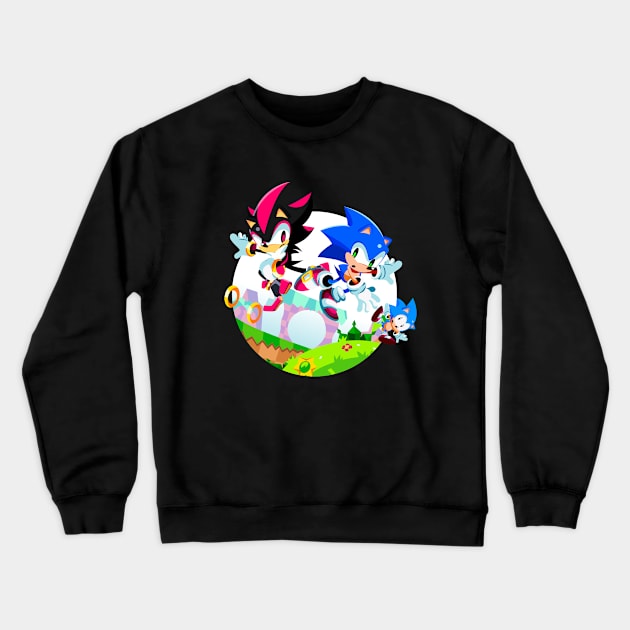 SonicXShadow Crewneck Sweatshirt by lolo_aburto